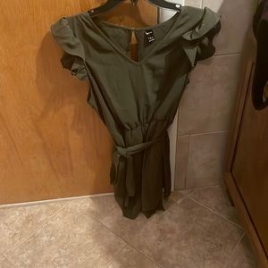 Olive Green never worn Romper size L